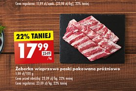 Żeberka paski promocja