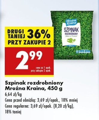 Szpinak rozdrobniony Mro藕na kraina promocja