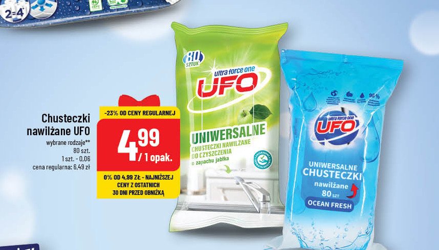 Chusteczki uniwersalne Ufo promocja