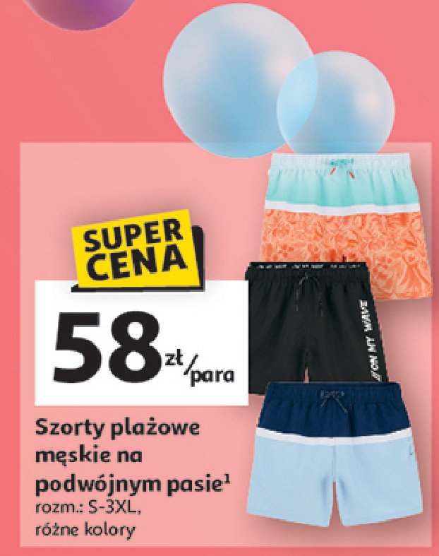 Szorty plażowe męskie Auchan inextenso promocja w Auchan