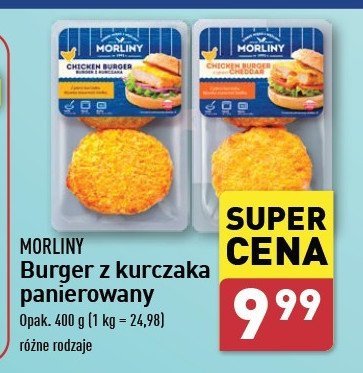 Chicken burger z serem cheddar Morliny promocja