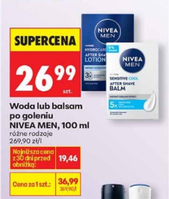 Woda lub balsam po goleniu NIVEA MEN, 100 ml promocja w Biedronka