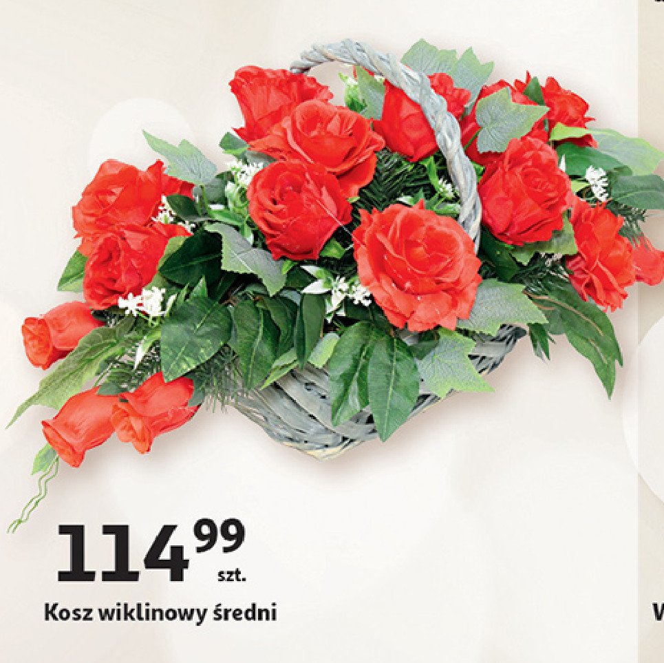Kompozycja w koszu wiklinowym promocja