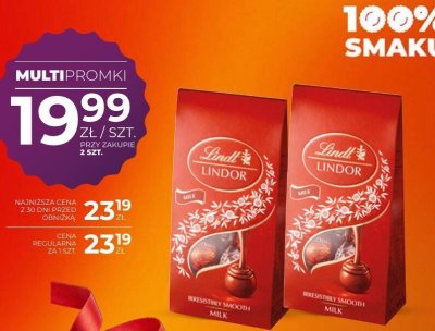 Praliny Lindor Milk 100g promocja w Duży Ben