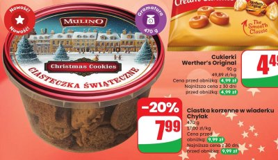 Ciasteczka świąteczne Christmas Cookies Mulino promocja w Dino