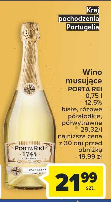 Wino PORTAREI 1745 MEDIUM SWEET promocja