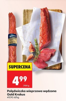 Polędwiczka Polędwiczka wieprzowa wędzona Gold Krakus promocja w Biedronka