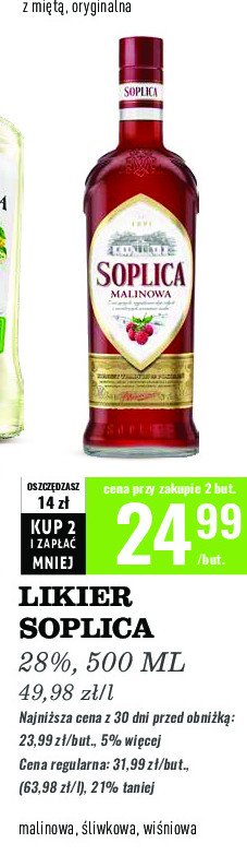 Wódka Soplica śliwkowa promocja w Biedronka