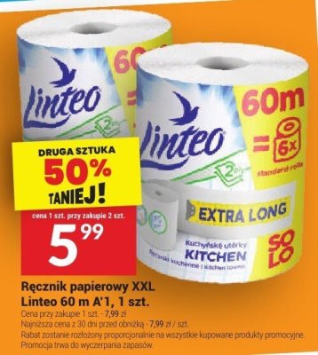 Ręcznik papierowy XXL Linteo 60 m AK1, 1 szt. promocja w Twój Market
