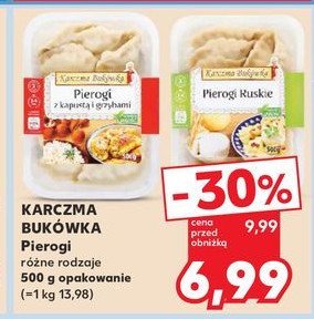 Pierogi z kapustą i grzybami Karczma bukówka promocja