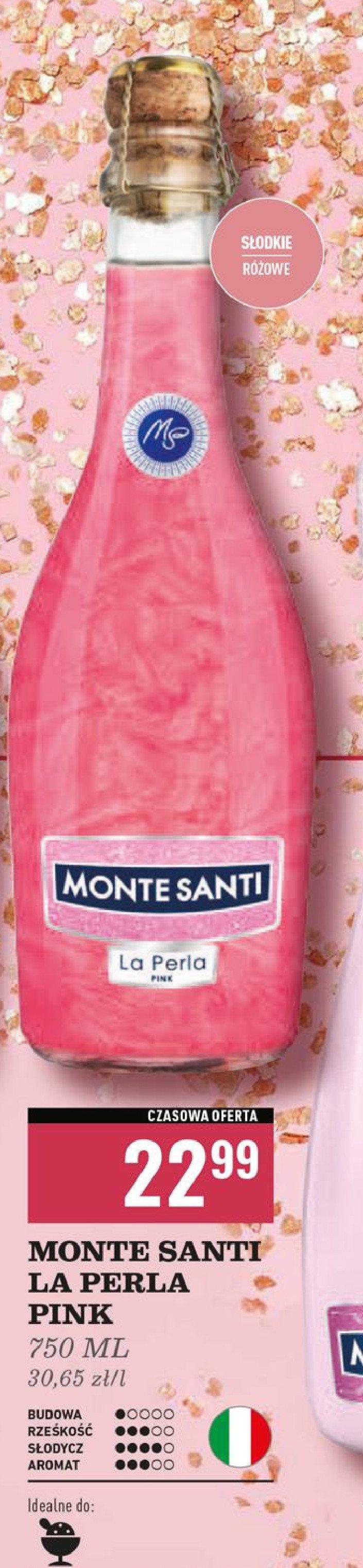 Wino Monte santi la perla pink promocja