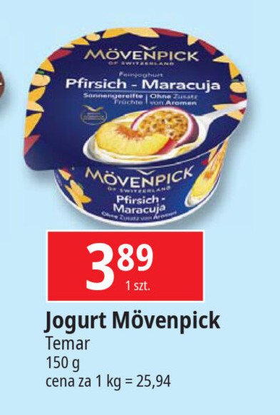 Jogurt brzoskwinia-marakuja Movenpick promocja