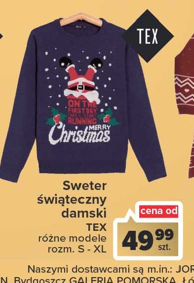 Sweter świąteczny damski s-xl Tex promocja
