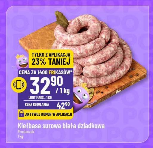 Kiełbasa biała surowa Prosiaczek promocja w POLOmarket