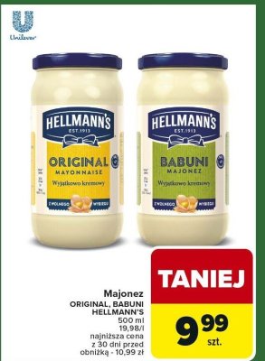Majonez Hellmann's Original promocja w Carrefour Market