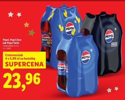 Napój Pepsi 4 x 2l promocja w Lidl