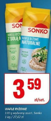 Wafle ryżowe naturalne Sonko promocja w Chorten