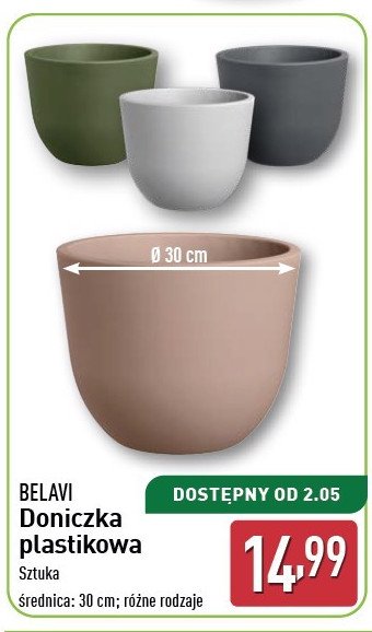 Doniczka plastikowa 30 cm BELAVI promocja