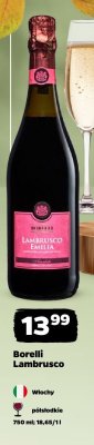 Wino musujące Borelli Lambrusco promocja w Netto