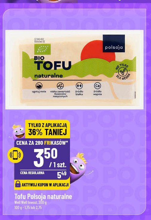 Tofu naturalne Polsoja promocja