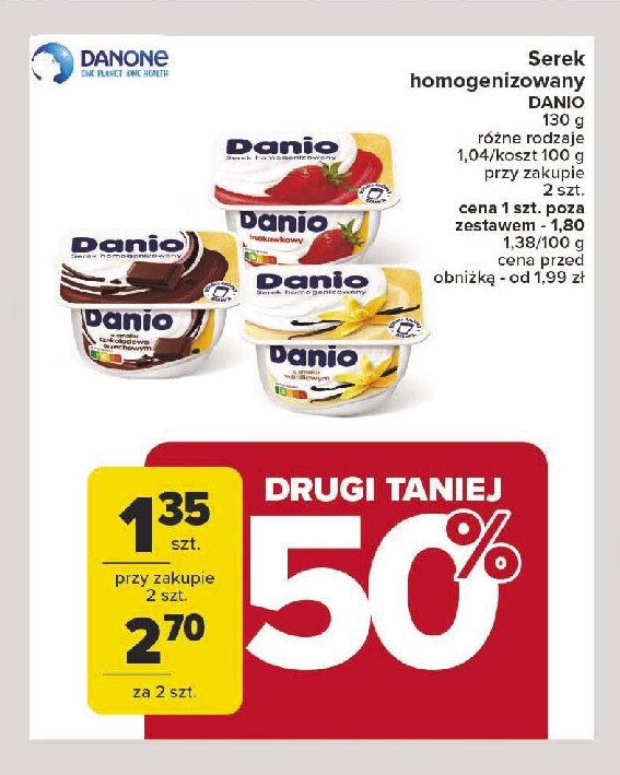 Serek czekoladowy Danone danio promocja