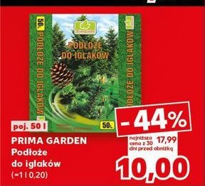 Podłoże do iglaków Prima garden promocja w Kaufland