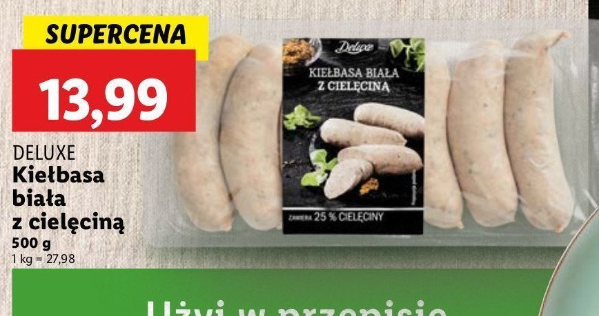 Kiełbasa biała z cielęciną Deluxe promocja