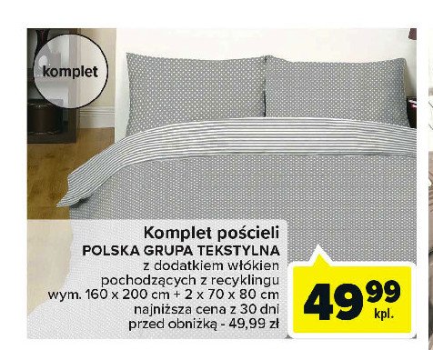 Komplet po艣cieli 160 x 200 cm + 2 x 70 x 80 cm promocja