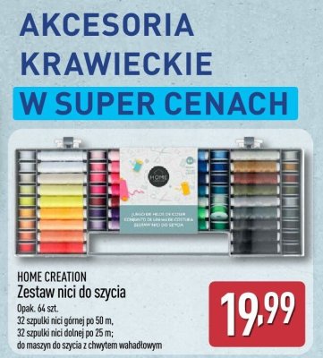 Zestaw nici do szycia HOME CREATION promocja w Aldi
