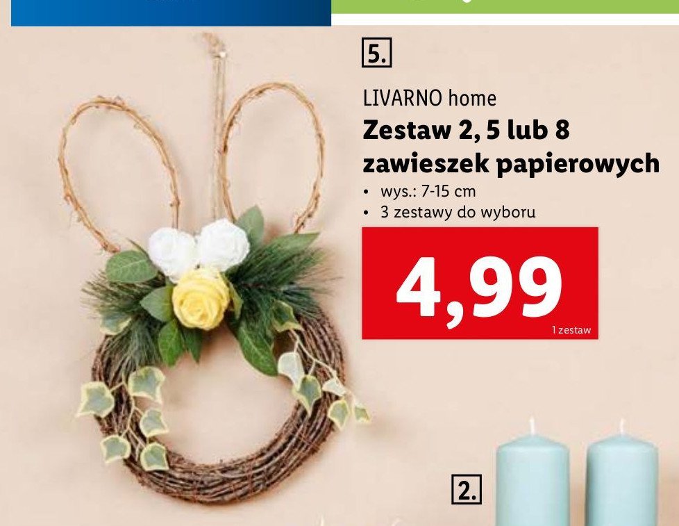 Zawieszki papierowe LIVARNO HOME promocja w Lidl