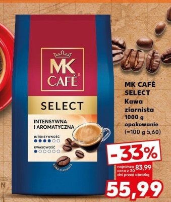 Kawa ziarnista MK Cafe Select 1000 g promocja w Kaufland