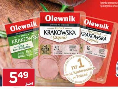 Kiełbasa w plastrach  promocja w Stokrotka