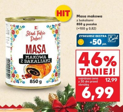Masa makowa z bakaliami  promocja w Kaufland