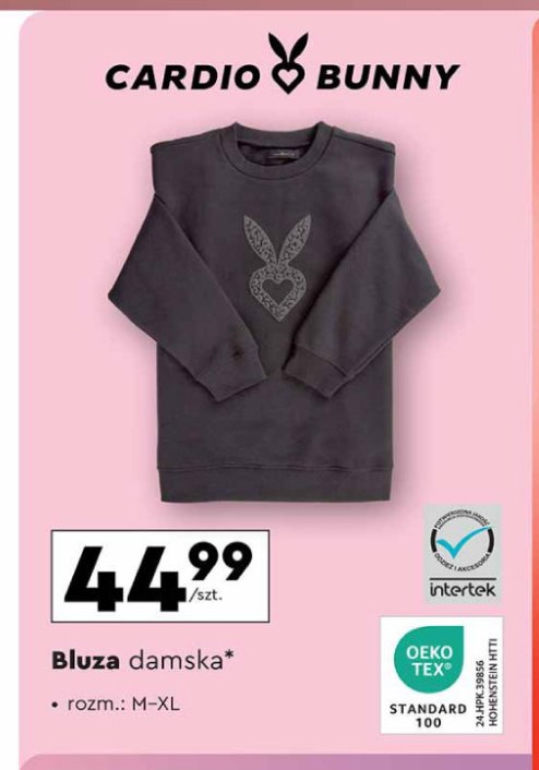 Bluza damska m-xl Cardio bunny promocja w Biedronka