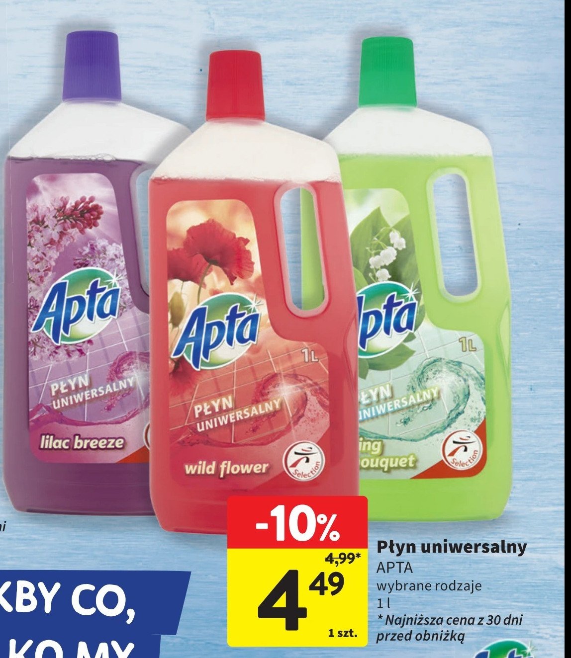 Płyn uniwersalny lilac breeze Apta promocja w Intermarche