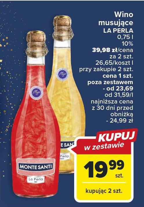 Wino Monte santi la perla gold promocja