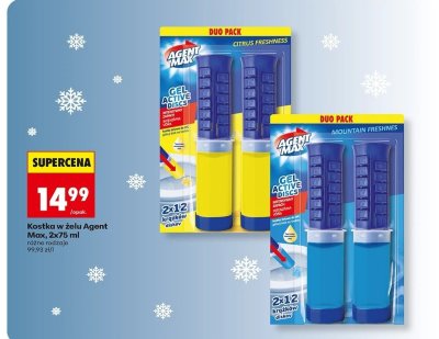 Kostka w żelu Agent Max 2x75 ml promocja w Biedronka