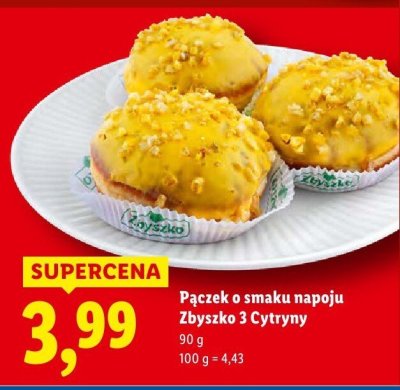 Pączek o smaku napoju Zbyszko 3 Cytryny promocja w Lidl