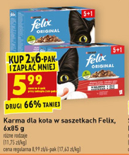 Karma dla kota wybór smaków w galarecie Purina felix promocja