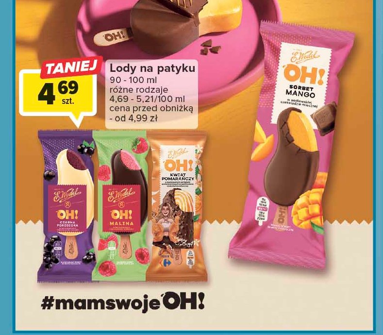 L贸d oh! kwiat pomara艅czowy E. WEDEL OH! promocja