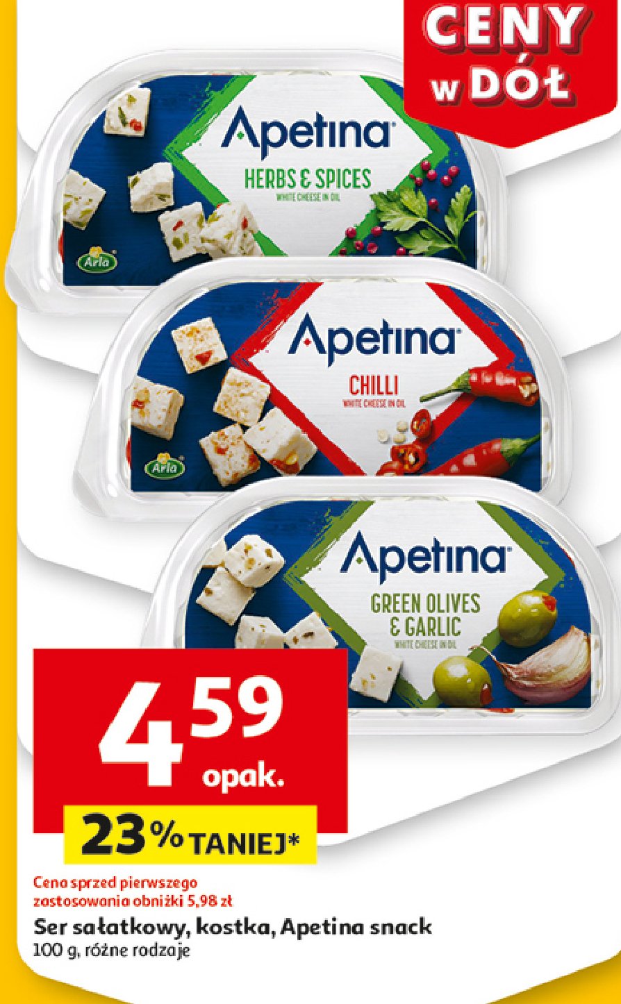 Ser feta z oliwkami Arla apetina promocja w Auchan