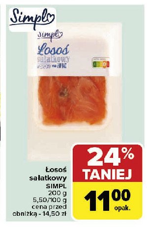 Łosoś wędzony sałatkowy Simpl promocja w Carrefour Market