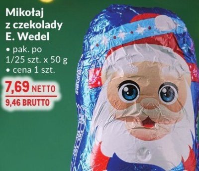 Czekoladowa figurka Mikołaj z czekolady E. Wedel promocja w Makro