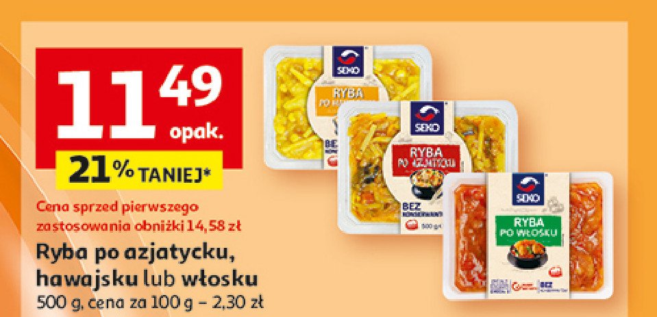 Ryba po włosku Seko promocja w Auchan