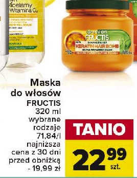 Maska do włosów Garnier fructis keratin hair bomb promocja