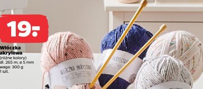 Włóczka akrylowa (różne kolory) promocja w Netto
