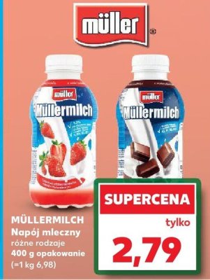 Napój mleczny różne rodzaje Müllermilch promocja w Kaufland