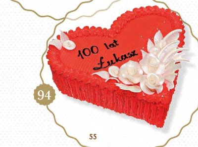 Tort okazjonalny w kształcie serca z białymi różami promocja w TOPAZ