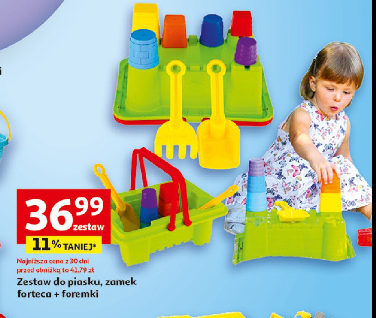 Zestaw do piasku zamek promocja w Auchan