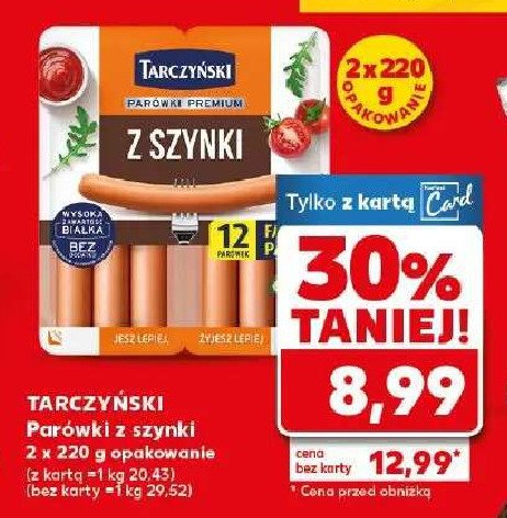 Parówki z szynki Tarczyński promocja